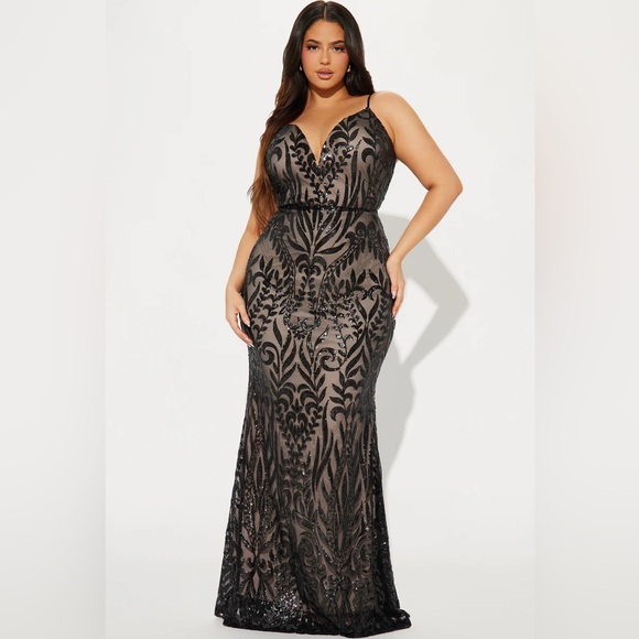 Fashion Nova Dresses & Skirts - Black Sequin Gown
